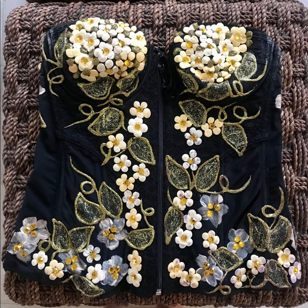 Hand painted bustier